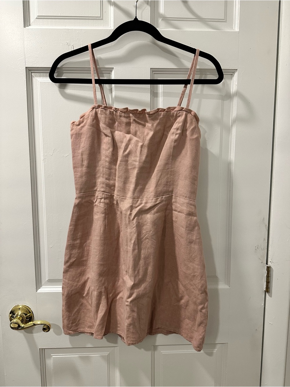 Reformation Dusty Rose Linen Blend Sundress